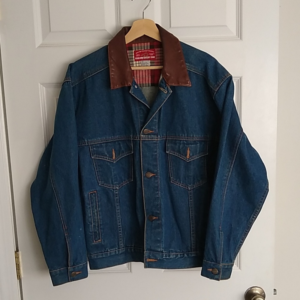 Vintage Marlboro Jacket w Leather Trim